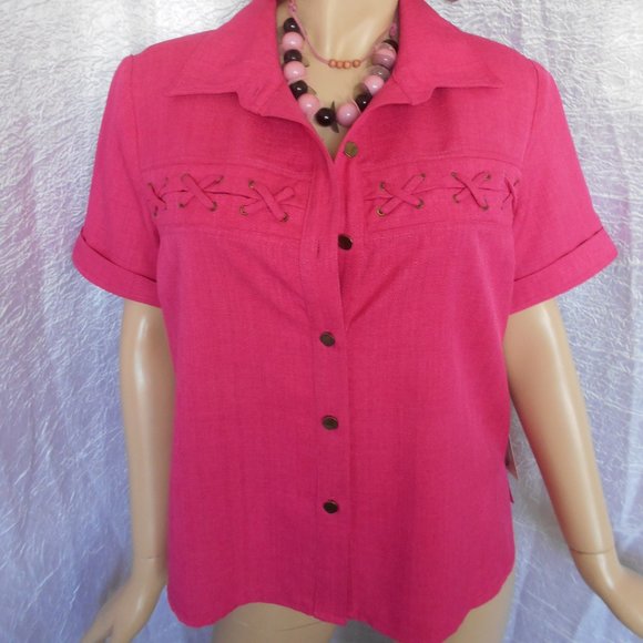 Nwt PATCHINGTON Indian Pink Jacket Top Sz M - Picture 1 of 7